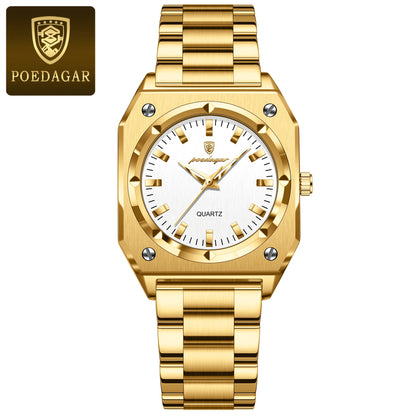 Elegant  Waterproof Stainless Steel Luminous Quartz Watches