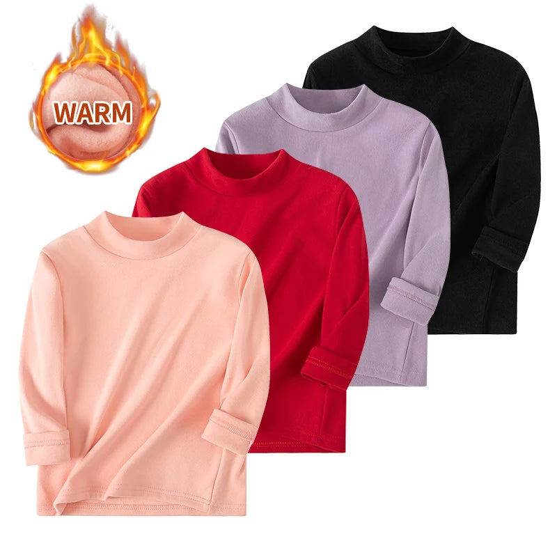 4/1 Piece Autumn And Winter Half High Neck Warm Base Shirt