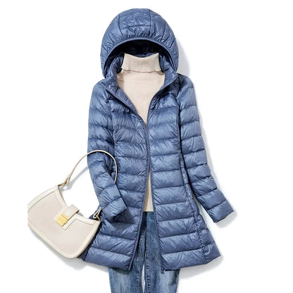Outerwear Winter Korean Fashion Slim Remove Hooded Parka Down Jackets