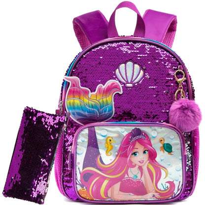 Backpack Kindergarten Bag Sequins Girl School Bag