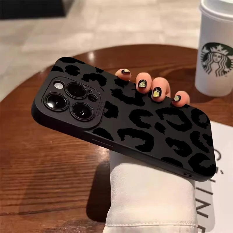 Leopard Design Camera Protective Phone Case iPhone Cover