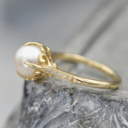 Imitation Pearl Luxury Exquisite Rings