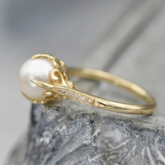 Imitation Pearl Luxury Exquisite Rings
