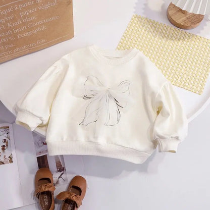 Cute Bow-Knot Pullover Sweatshirt Spring and Autumn Hoodies