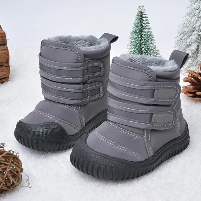 Unisex Waterproof Long  Plush Snow Boots