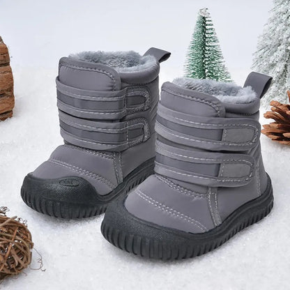 Unisex Waterproof Long  Plush Snow Boots