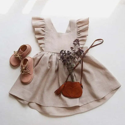 Summer Toddler Girl 100% Cotton Ruffles Baby Dress