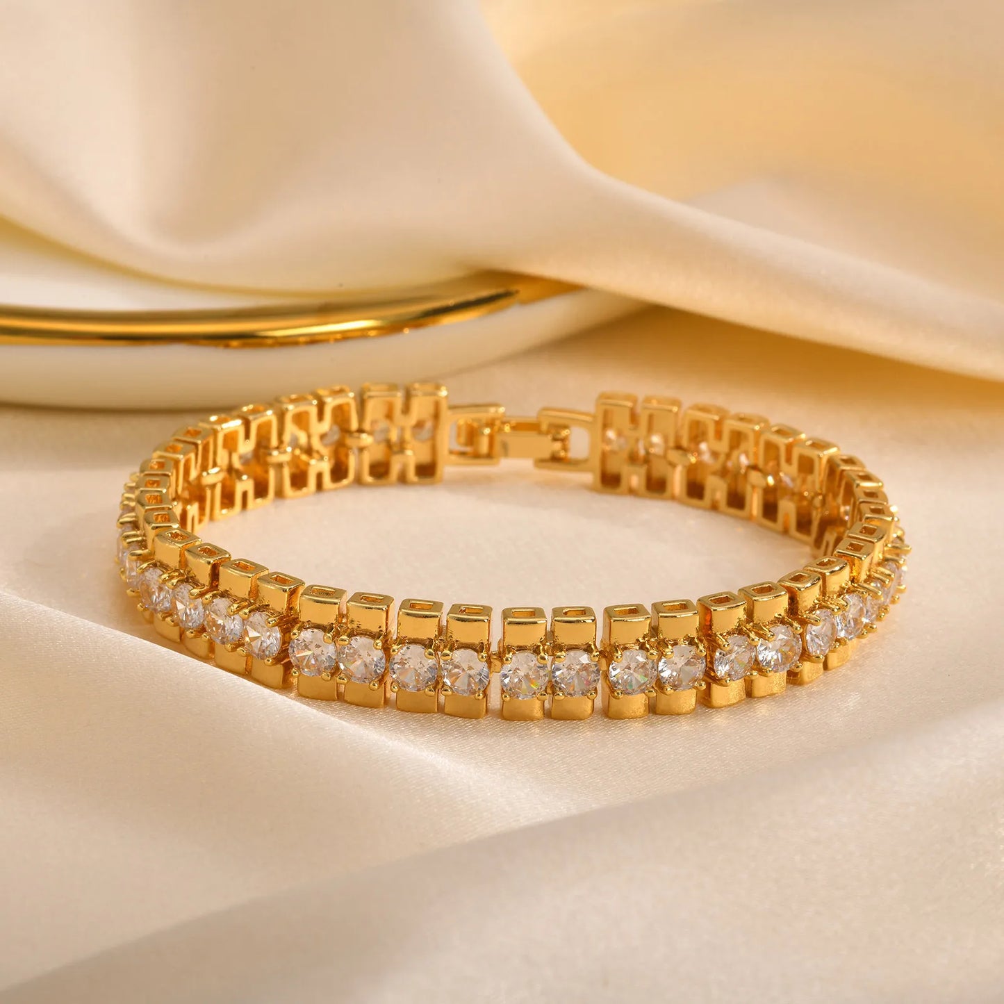 DANA 14K Gold Plated Zirconia Bracelet