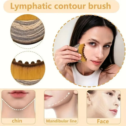 2Piece Lymphatic Face Sculpting Bandage&Massage Brush