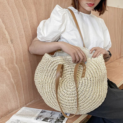 DANA Round Straw Large Capacity Bag
