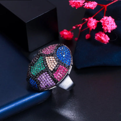 Silver Gifts 88 CZ Unique R103 Rings