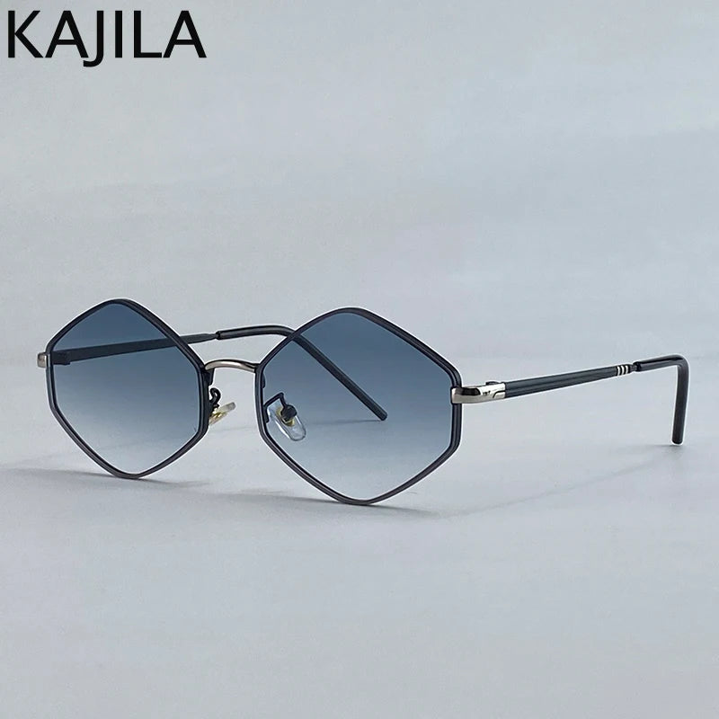 Small Frame Hexagon Punk Sunglasses