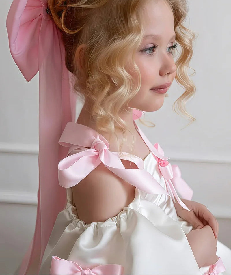 2-8Y Little Girls Puff-Sleeve Princess Dress