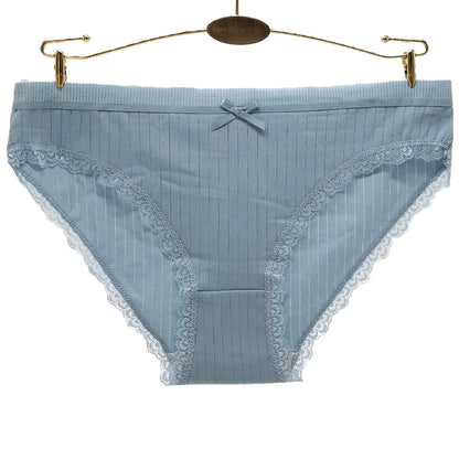 Underwear Hipster Cotton Briefs Low Waist Solid Sexy Lingerie 6 Pcs/set