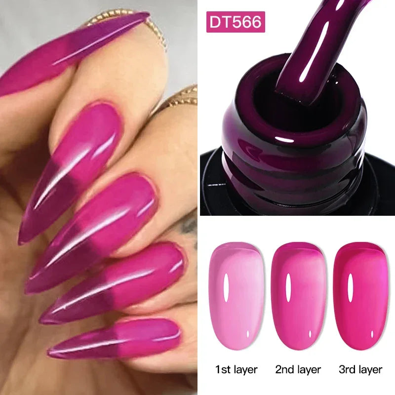 7ml Red Series Gel Nail Polish Glitter