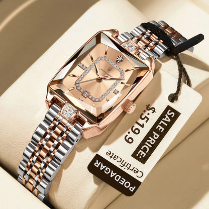 Luxury Rectangle Waterproof Quartz Watches