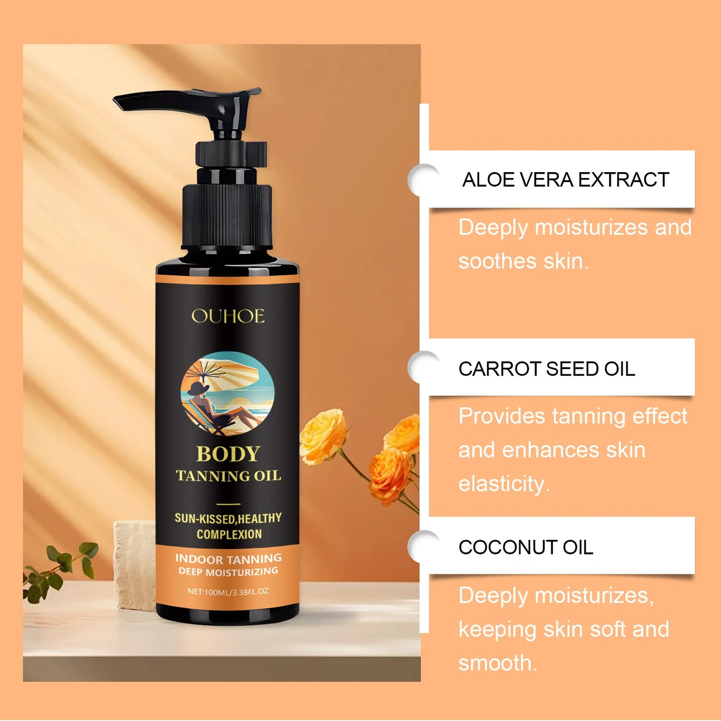 Aloe Vera Tanning Serum Body Bronzing & Sun Tan Lotion