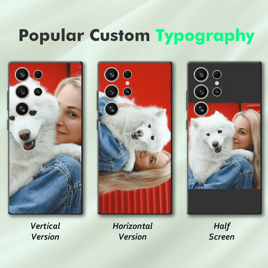 DIY Photo Customized Black Frosted Case For Samsung Galaxy Ultra Plus Silicone Soft Back Cover