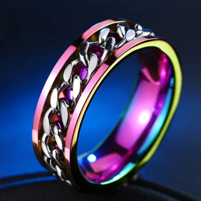 Cool Stainless Steel Rotatable Ring