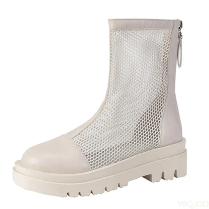 PU Large size Cool mesh Casual Boots