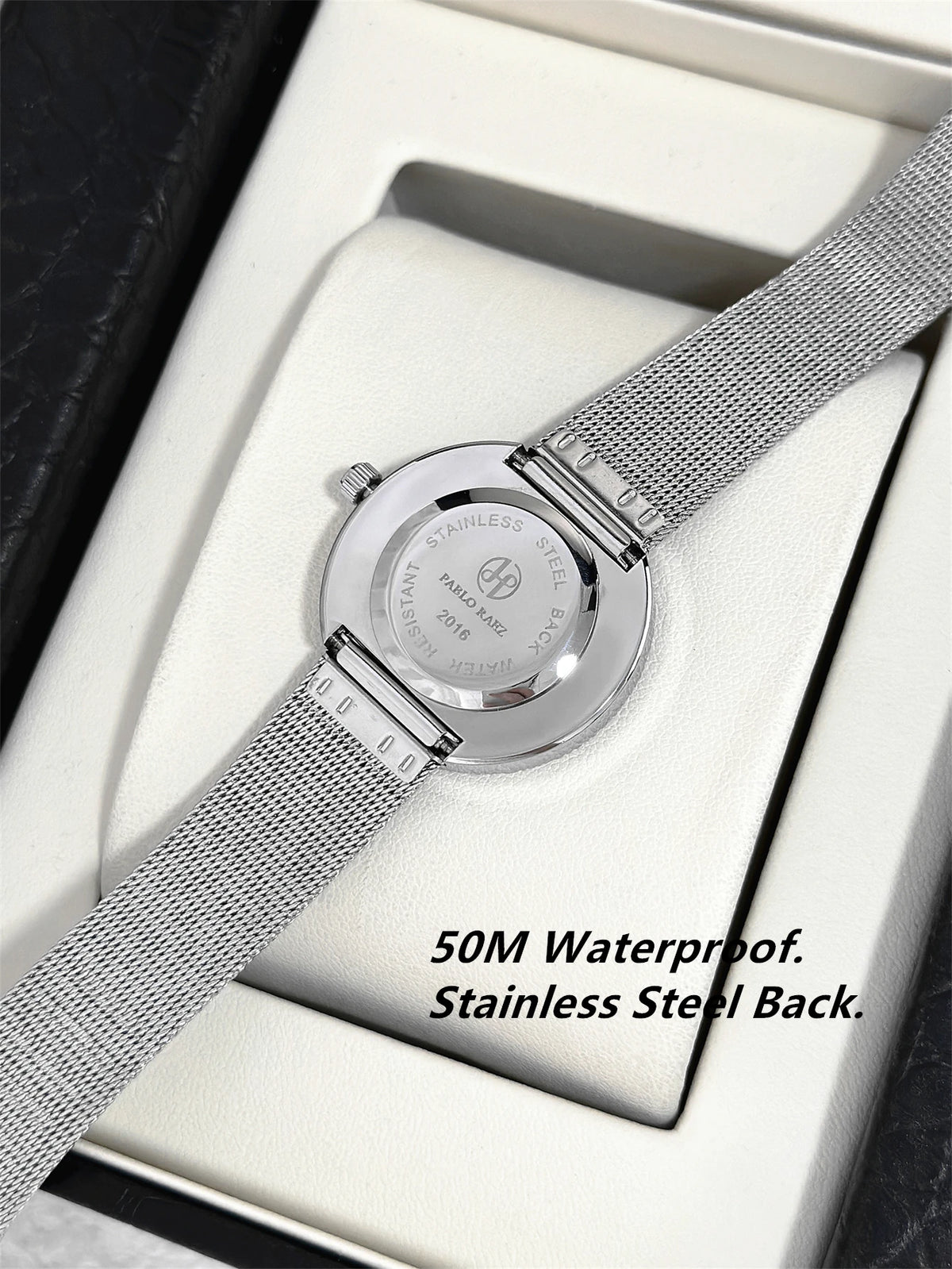Real Shot Luxury Waterproof  Relogio Steel Mesh Watches