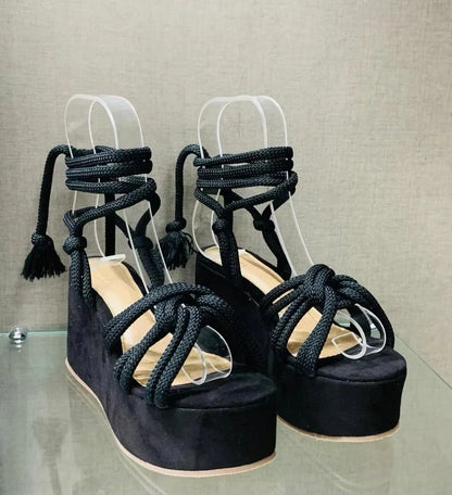 Platform Wedge Strappy Sandals