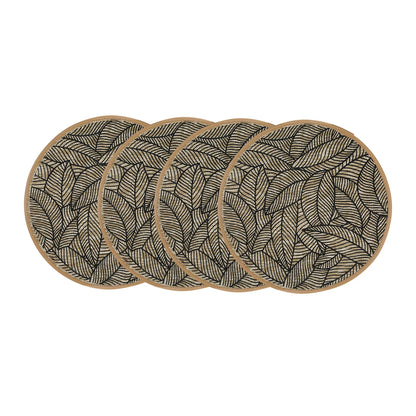 2/4/6/8pcs Bohemian Jute Printed Placemats Mats