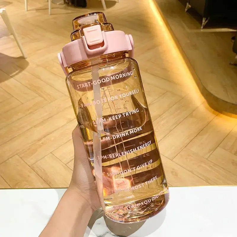 2L Sports Water Bottle Large Capacity Plastic Water Cup