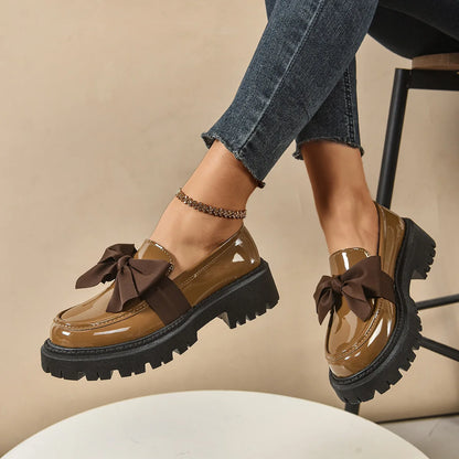 Plus Size Loafers British Style Platform Shoes