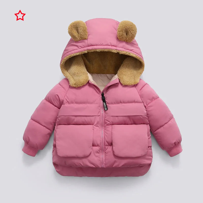 Autumn Winter Warm Outerwear Hooded Lamb Fleece Down Jackets