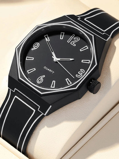 Quartz Soft Silicone Waterproof Comic-book Style Wristwatch