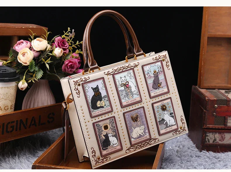 Luxury Cat Printing Large Capacity Bags