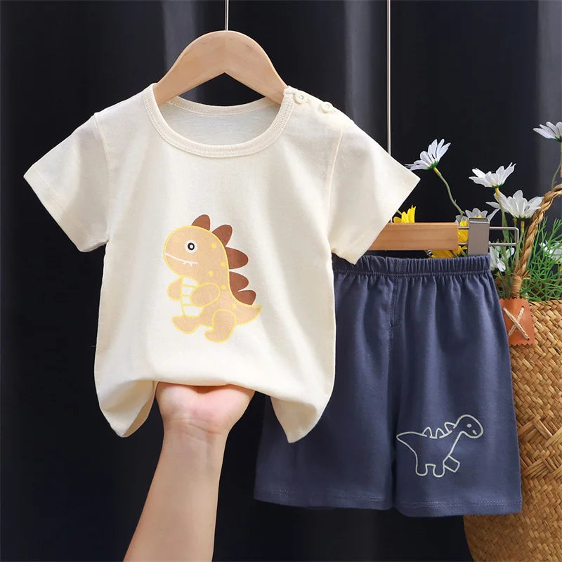 Short-Sleeved T-Shirt Baby Cute Cartoon Outfit
