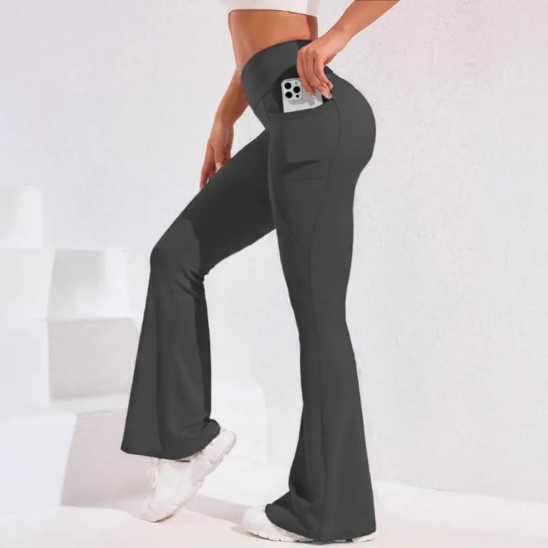 High Waist Flare Leg Yoga Pants