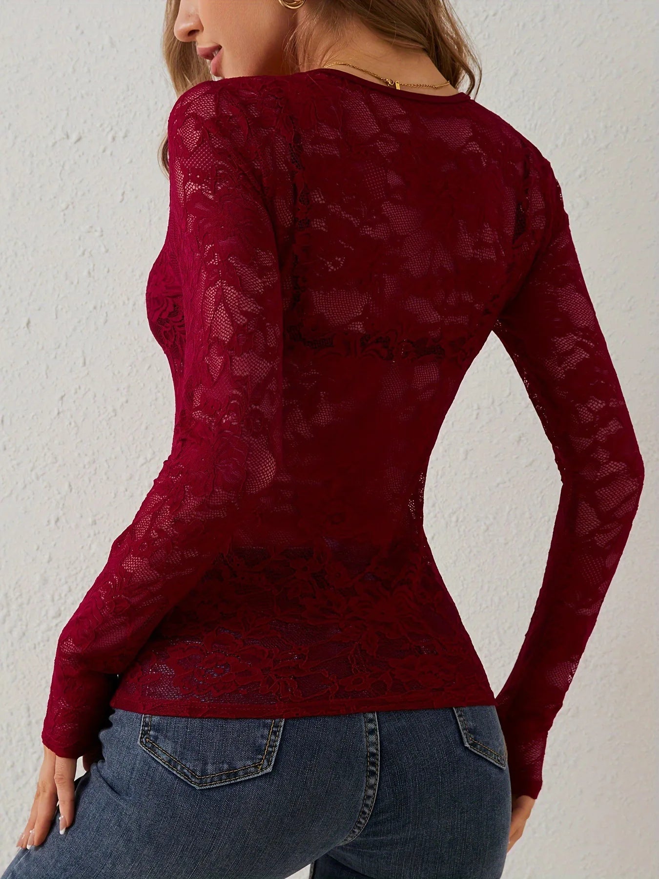 Sexy Base Layer Slim Flower Shirt