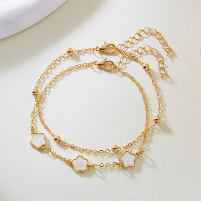 5 Leaf Flower Anklet Bracelet