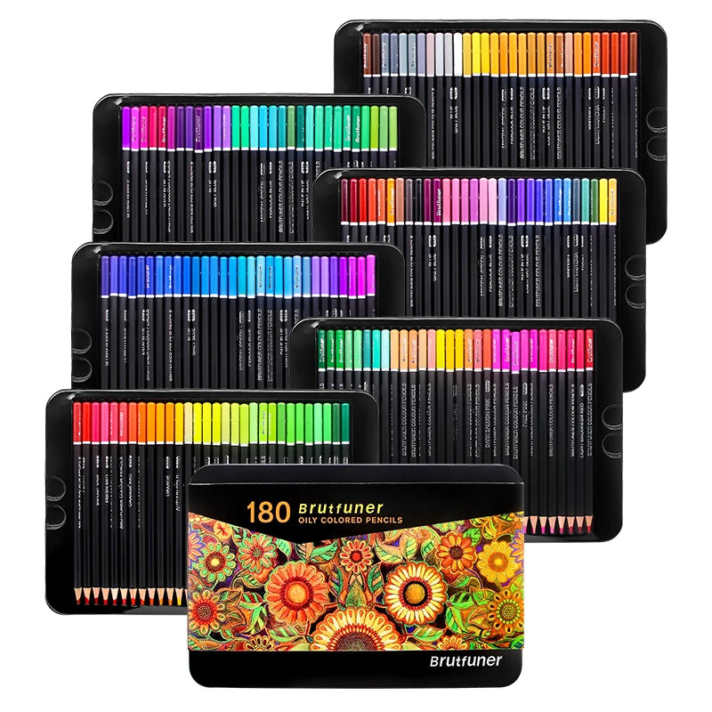 48/72/120/150/160/180Colors Pencils Professional Oil Wood