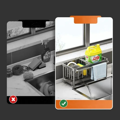 Carbon Steel Sink Sponge Drain Rack