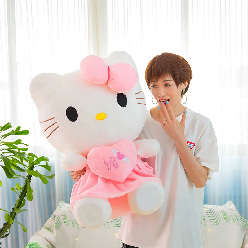 Sanrio Kitty Plush Toys Pillow 25cm Kawaii Anime KT Cat Plush Doll