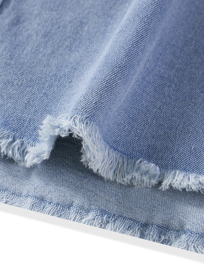 Falda vaquera larga de talle alto estilo maxi