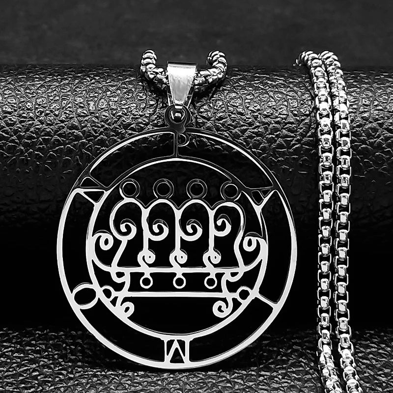 Sigeal Sigil De Lucifer Stainless Steel Satan Necklace