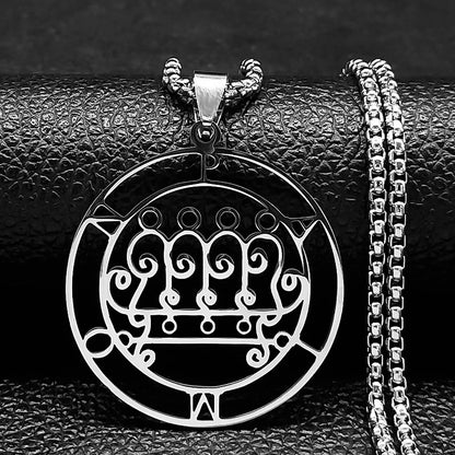 Sigeal Sigil De Lucifer Stainless Steel Satan Necklace