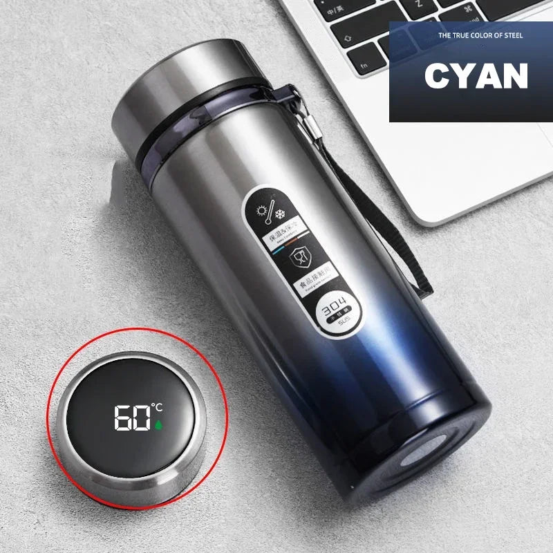 Thermos Stainless Steel Vacuum Bottle with LED Temperature Display