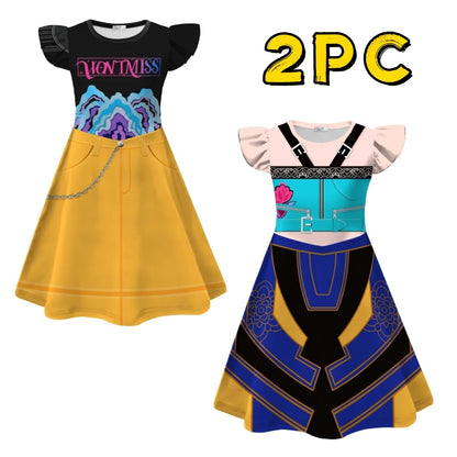 Popular Movie Hallyu With Sequin Print Costume Dress