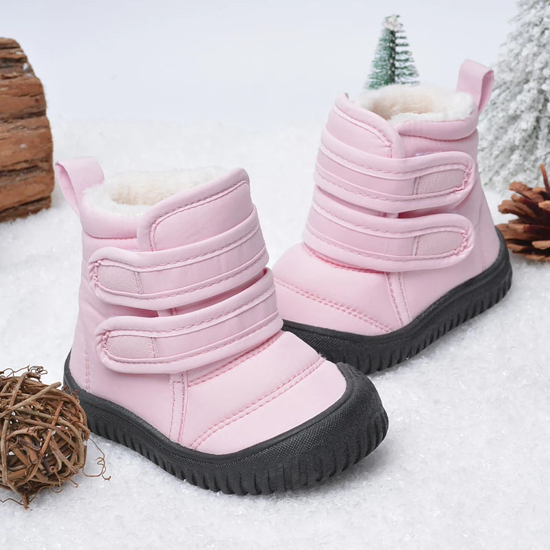 Unisex Waterproof Long  Plush Snow Boots
