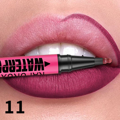 Liquid Matte12-Color Lipliner Pencil Waterproof Lips Contour Makeup