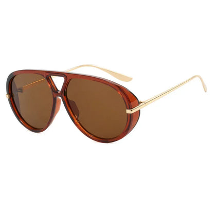Y2k Large Frame Double Beam Sunglasses