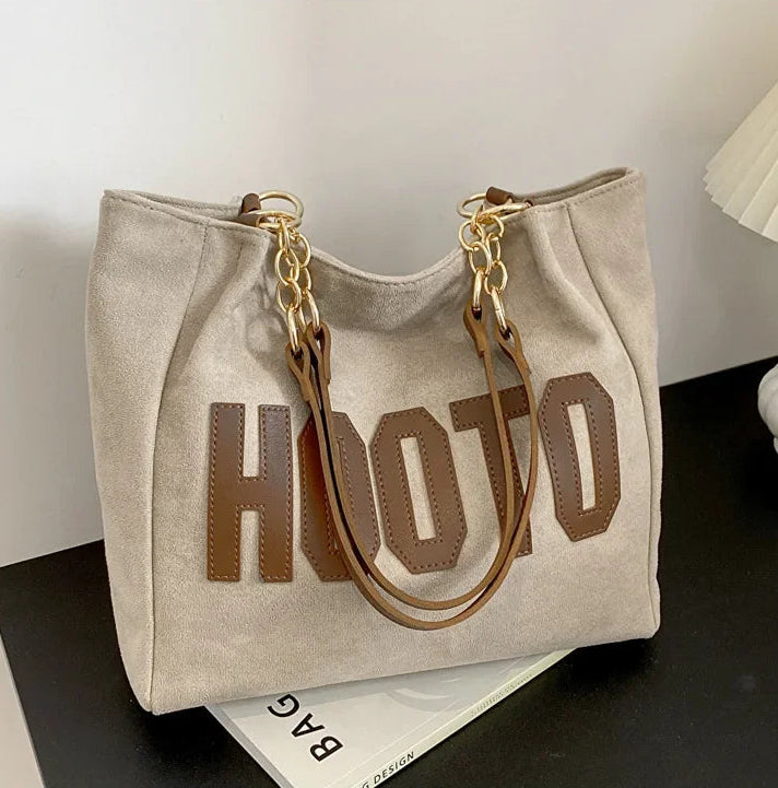 Letters Tote Canvas Campus Handbag Bolsa