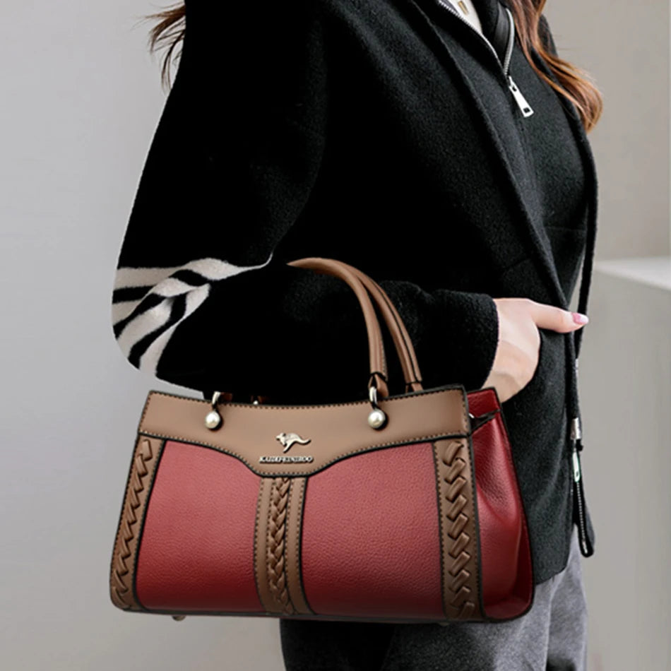 Luxury Multi Layered High Quality Soft Leather Messenger Bag