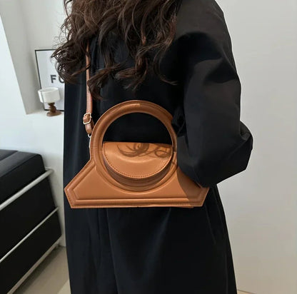 Pu Leather Elegant Tote Versatile Vintage Small Square Bag